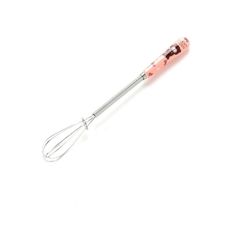 NIUXILIFE Manual whisk Mixer Whisk Hand Shaker Egg Stirrer Essential Hands Sauce Utensil: Pink