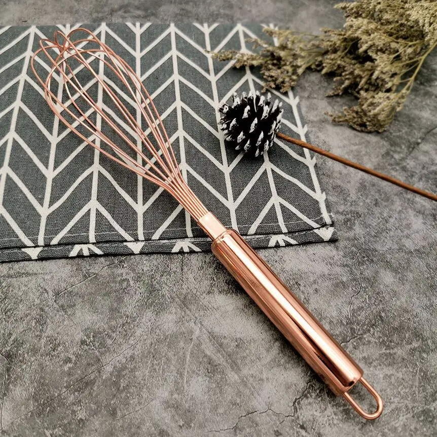 1Pcs Gold Edelstahl Schneebesen Hand Schneebesen Ei Mixer Backen Kuchen Werkzeug Backen Set Hause Ei Werkzeuge Küche zubehör für Ei: green