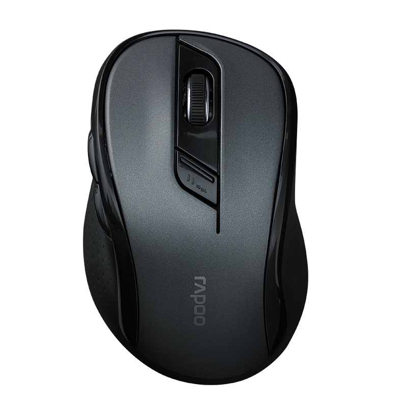 Rapoo M500G Multi-Device Bluetooth Mouse Noiseless Ergonomic Wireless Mouse for Computer PC Laptop 12 Months Long Battery Life: black