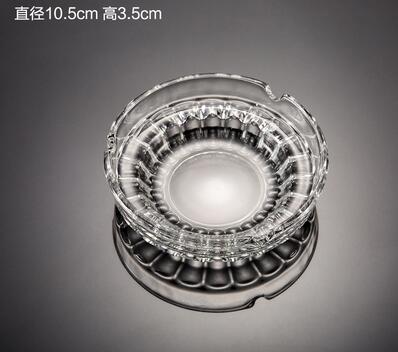 Household crystal glass ashtray personality trend bedroom living room small large ktv bar ashtray WJ605: round small