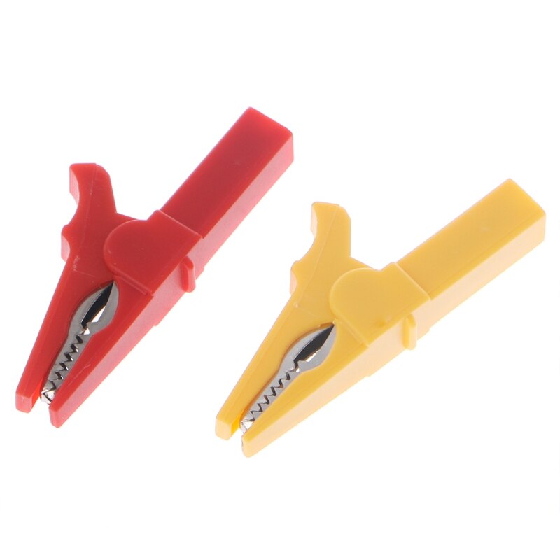 6 stk 6 farger 55mm krokodillekrokodilleklemmer til 4mm mannlige bananpluggkontakter