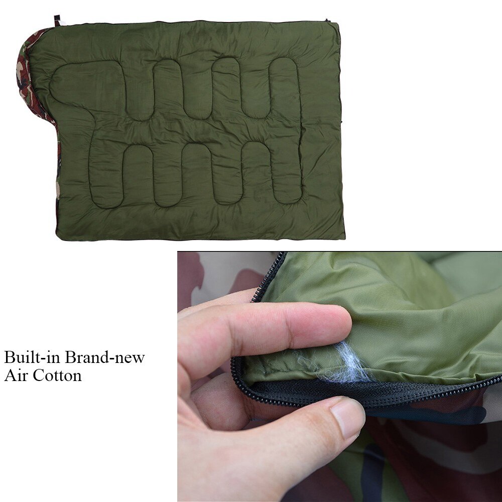 Outdoor Sleeping Bag Mountaineering Camping Sleeping Bag With Hat Air Cotton Sleeping Bag