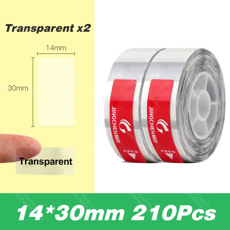 Mini label printer papir label vandtæt anti-olie prince label ren farve ridsefast label sticker papir  d11: 14mm 30mm 210 stk