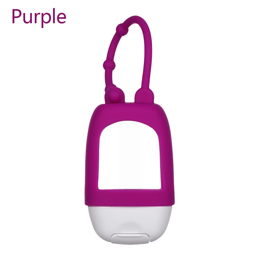 30Ml Mini Empty Hand Sanitizer Bottle Refillable Containers Reusable Silicone Protective Case Sub Travel Accessories: purple