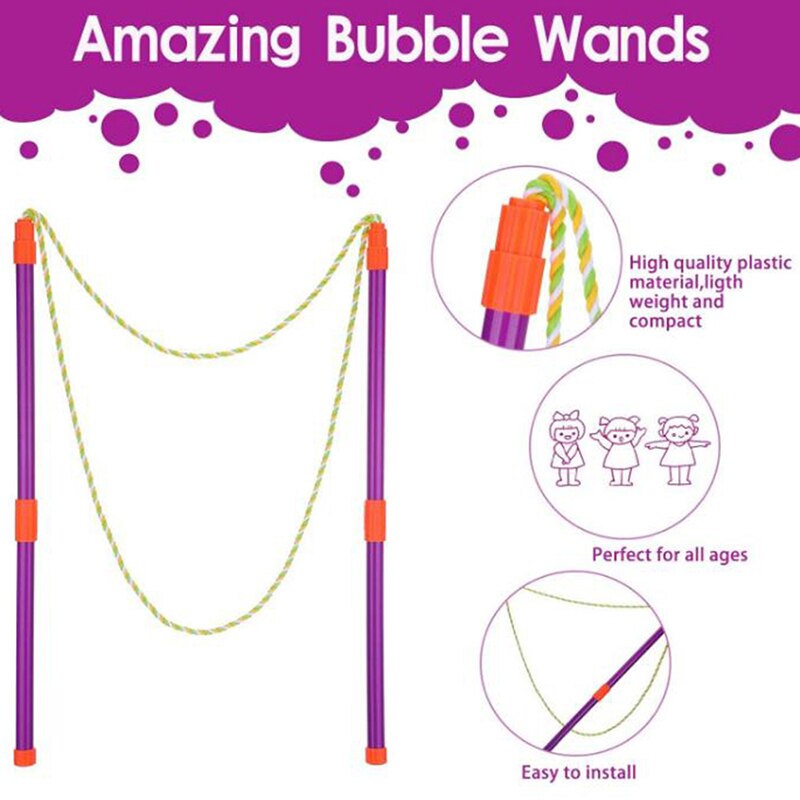 Magic Fun Giant Bubble Maker Stick Wand Zomer Tuin Strand Outdoor Speelgoed Opvouwbare Giant Bubble Wand Outdoor Speelgoed Voor Kind