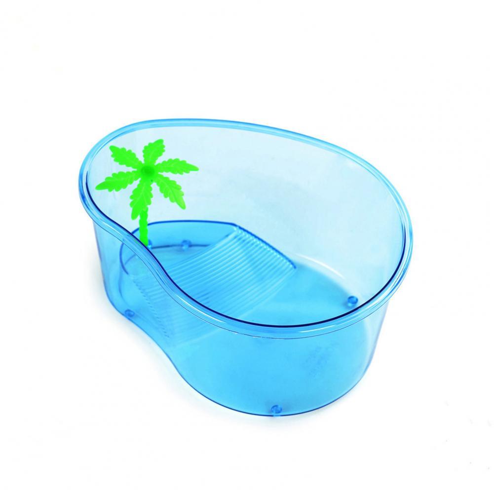 Tanque de tortugas con plataforma de apoyo, caja de cría de tortugas, transparente, de gran capacidad, para acuario: S