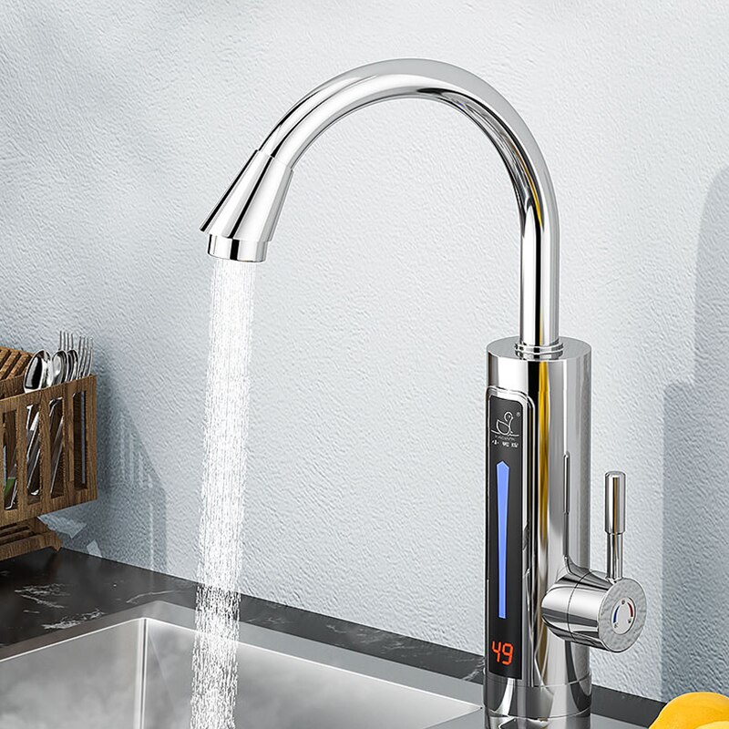 Electric Kitchen Water Heater Tap Instant Water Faucet Heater Cold Heating Faucet Tankless Instantaneous Water Heater