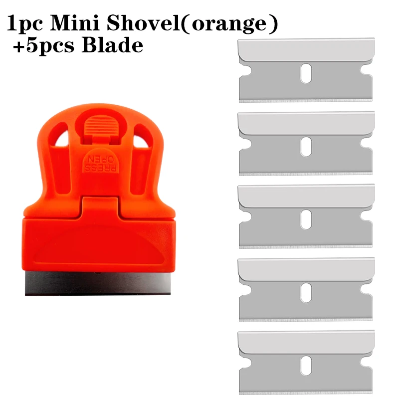 11/1pcsScraper, Scraping Off Stickers, Paint and Old Glue, Glass and Car Window Film Adhesive Remover Mini Shovel with Blade: WHITE