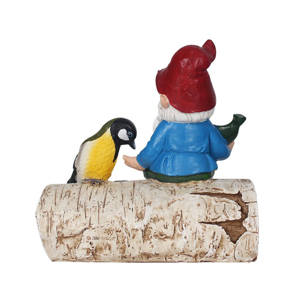 8 inches Tall Dwarf Feeding Dird Tree Hanging Decoration For Outdoor Garden Statue Sculpture Easy To Hang Jsys