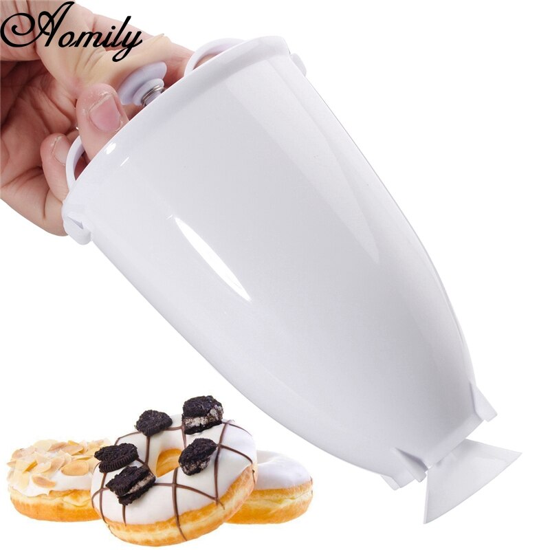 Aomily Doughnut Maker Plastic Batter Baking Decorating Tools Dispenser DIY Donut Cookies Tools Tart Making Kitchen Bakeware