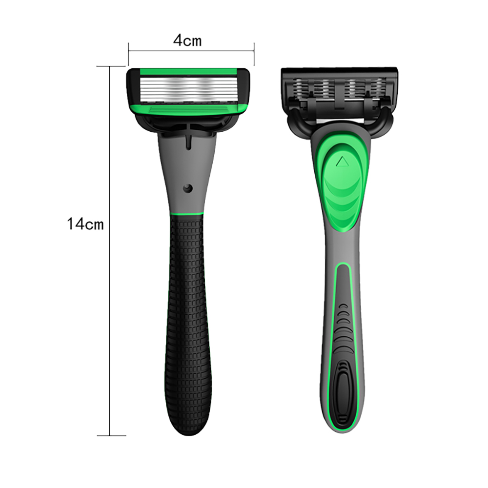 Maquinilla de afeitar Manual para hombres, maquinilla de afeitar de 7 cuchillas de seguridad, maquinilla de afeitar reemplazable, hojas de recarga, herramienta de afeitado clásica para hombres