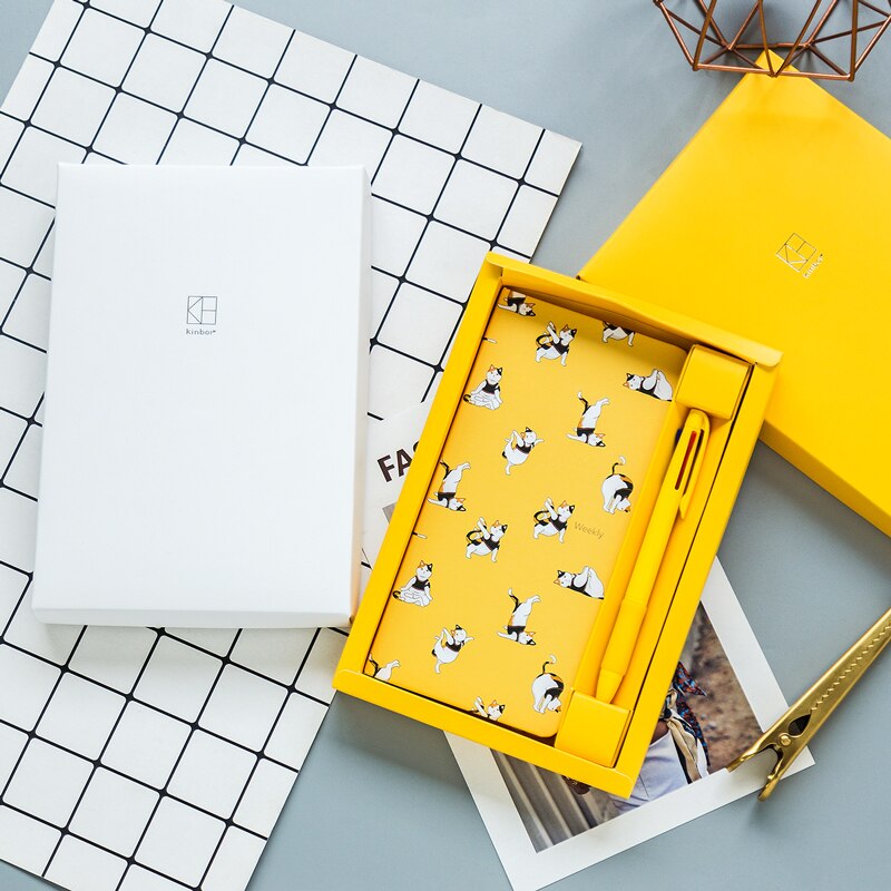 Kinbor Theme Premium Notebook Journal Set Weekly plan Packaging Notebooks School Suppliers Tools Stationery