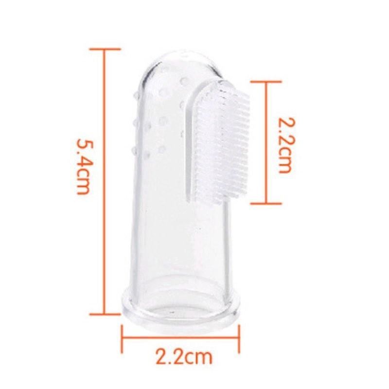 1pcs Finger Toothbrush With Storage Box Transparent Silicone For Cleaning Small Teeth And Massage Gum Toothbrush