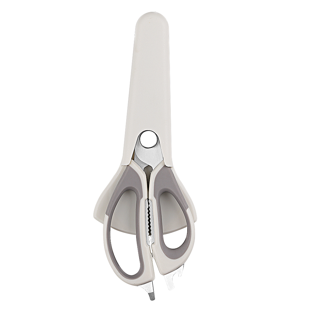 TURWHO Kitchen Shears Heavy Duty Kitchen Scissors with Holder for Meat/Vegetables/BBQ/Herbs Kitchen Accessories Cooking Tools: WHITE