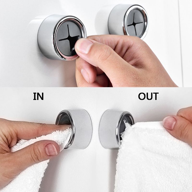 Self Adhesive Towel Holder Wall Mount Wash Cloth Rack Storage Hook for Bathroom