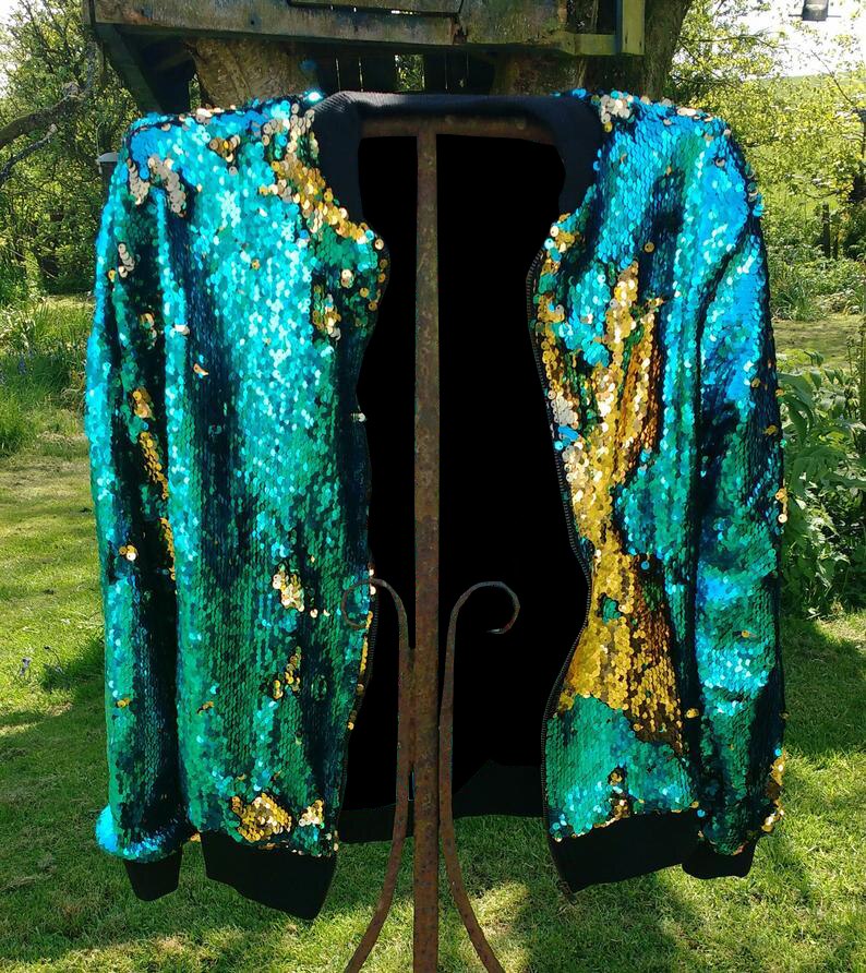 großauftrag Mommy & Me Mardi gras pailletten bomber jacke reversible farbe ändern pailletten mäntel 1 stücke