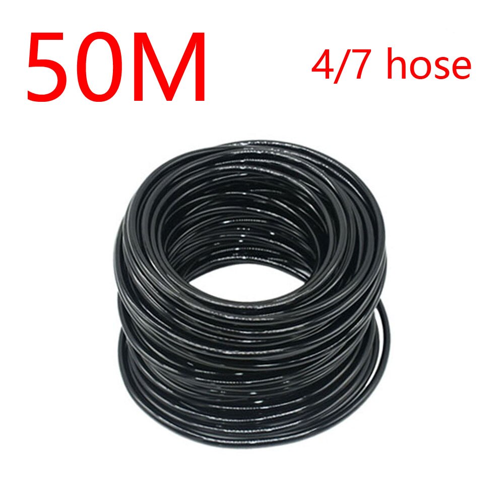 1/4" Hose Drip Irrigation System 360 Degree Adjustable 8 Hole Sprinkler Kit Garden Watering Inserting Ground Micro Flow Dripper: 50M Hose