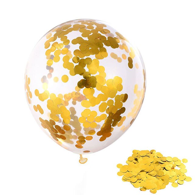 50 stuks 12 inch roségouden confetti latex ballonnen voor een vrijgezellenfeest, bruiloft, verloving, verjaardag, decoratie: Goud