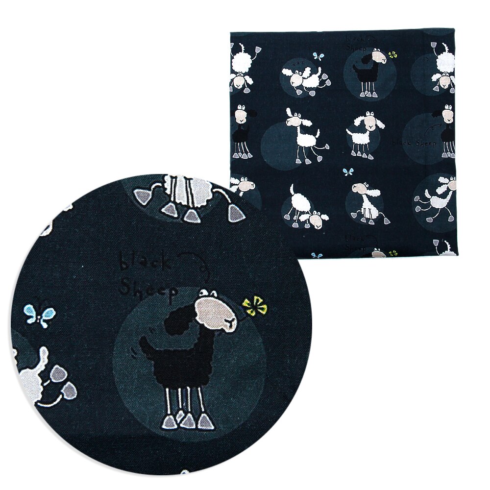 140 tela de algodón con estampado de dibujos animados, tejido de 50 x 100% cm con corazón de Animal para la fabricación de ropa de costura, textil para el hogar de media yarda, 1Yc10112: 1096913003