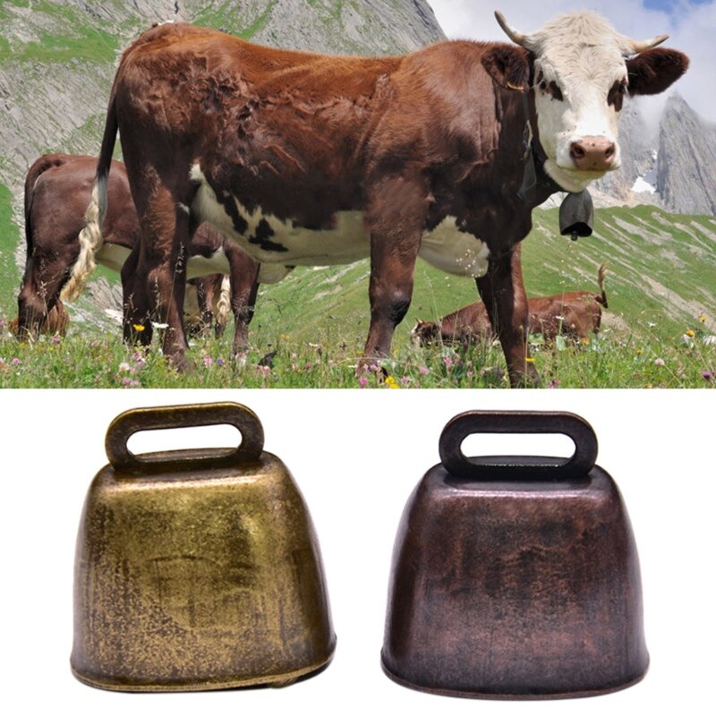 3Pcs Cow Horse Sheep Grazing Bell Farm Animal Cattle Sheep Anti Lost Copper Bells Loud Crisp Spread DIY Accessories