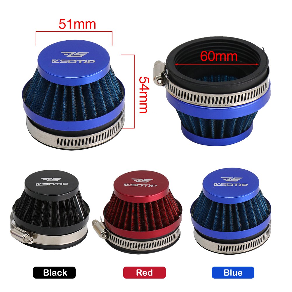 ZSDTRP 48mm 55mm 60mm Stahl Luftfilter Für 2 Hub Motor- PWK 21/24/26/28/30mm PE28 PE30 PWK 33mm 35mm Vergaser ATV UTV Quad