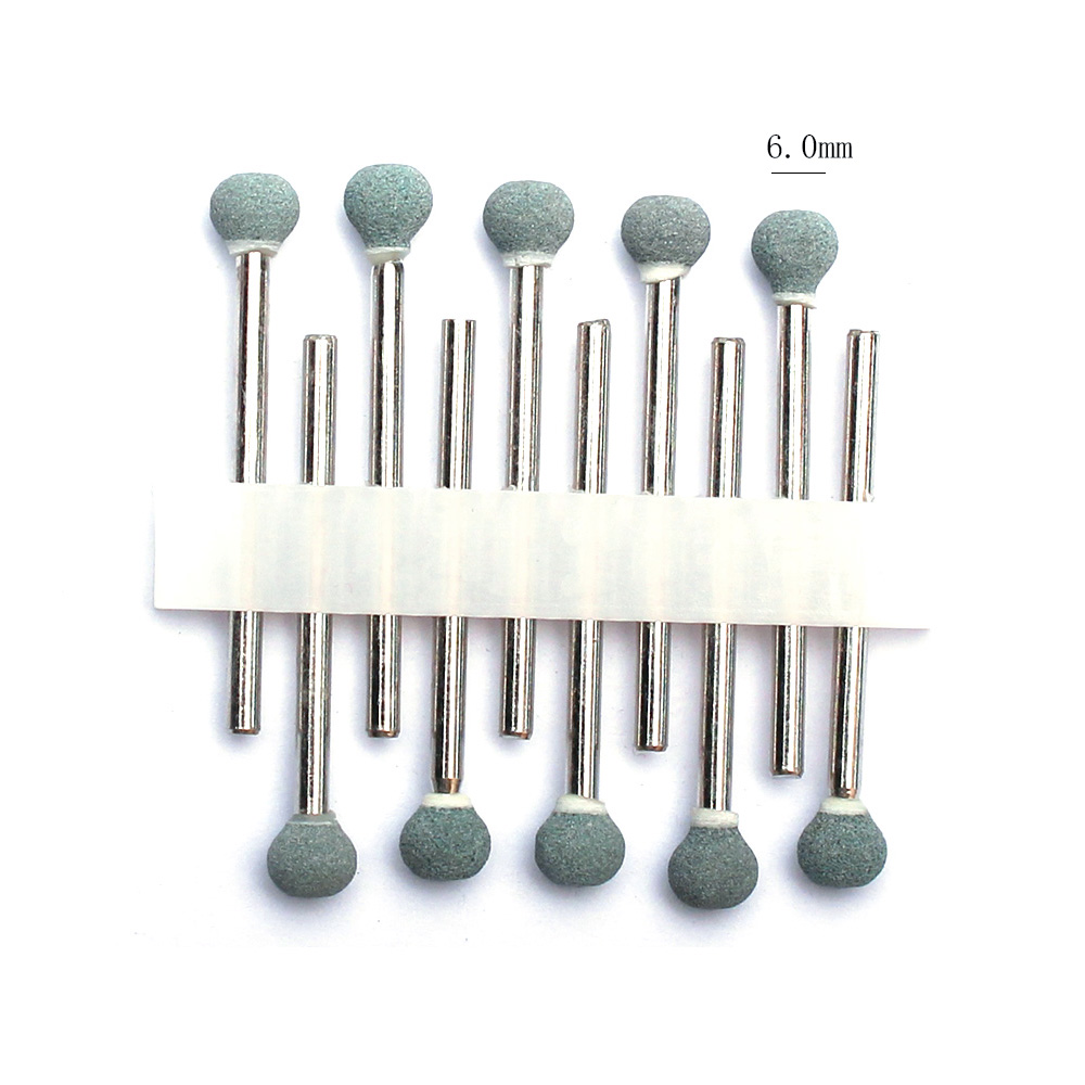 10pc Nail Drill Bits Set Ceramic Stone Manicure Drills Milling Cutters Cuticle Remover Files Electric Burr Tools: light green