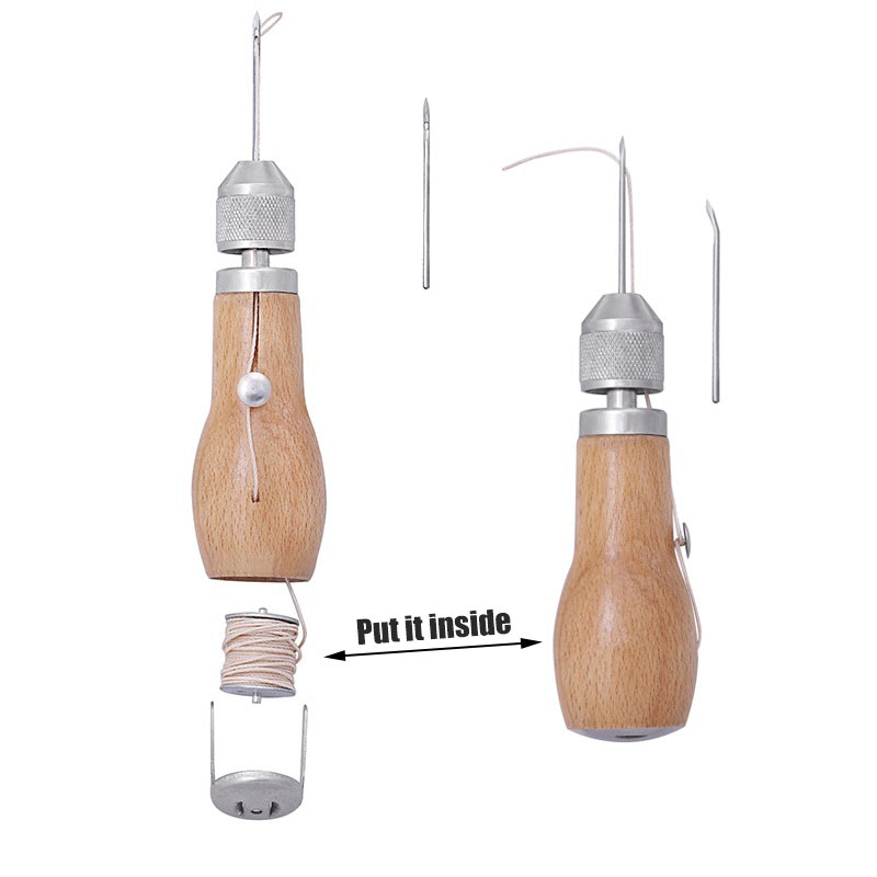 Speedy Stitcher Naaien Priem Hand Stitcher Reparatie Tool Kit Voor Leer En Zware Stoffen Lederen Lederen Naaien Gereedschap