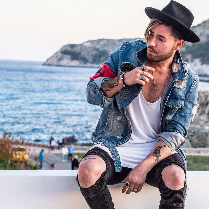 Men's Jean Jackets Streetwear Hip Hop Bomber Jacket Denim Jacket Men Brand Ripped Denim Jackets Casual Coat