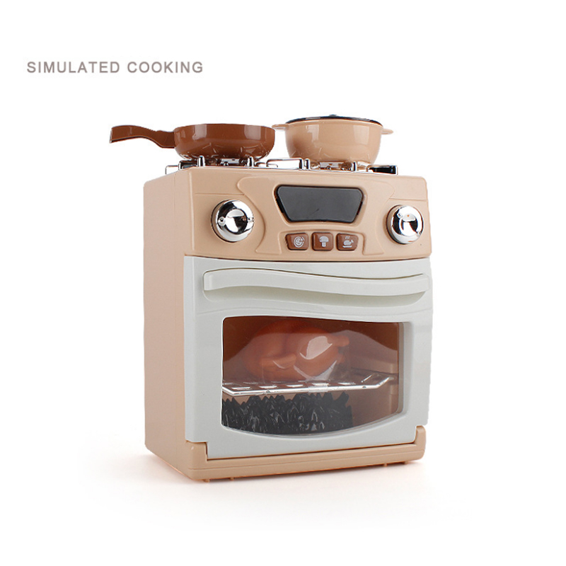 Juguetes para juego de imitación para niños, juego de cocina eléctrico de simulación, horno microondas, juguetes, educativos, juego de aprendizaje Montessori: Negro