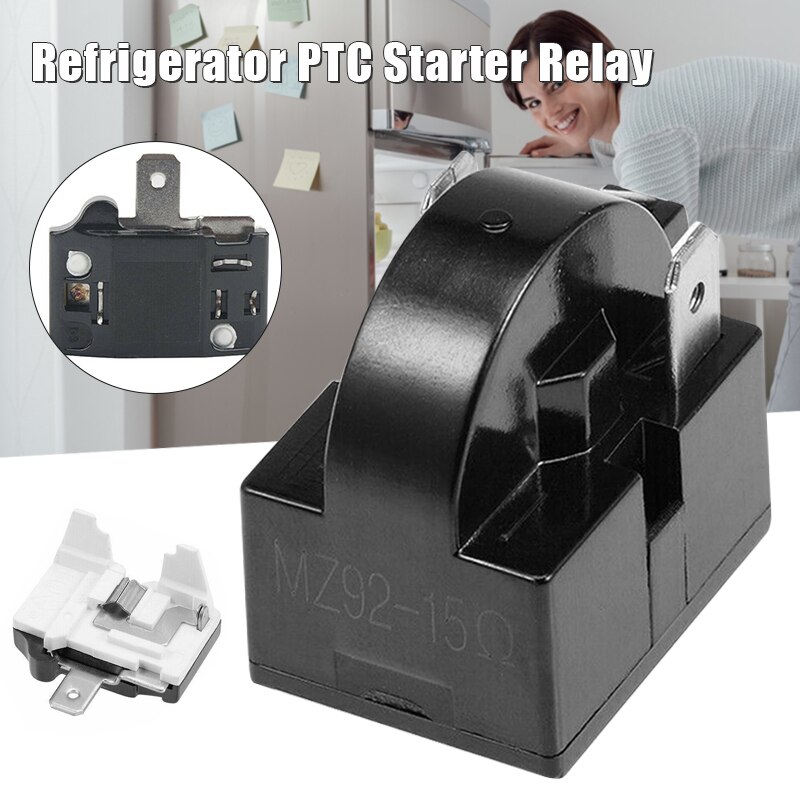 Refrigerator PTC Starter Relays 15 Ohm 2-Pin Compressor Overload Protector 1/6HP Accessories USJ99