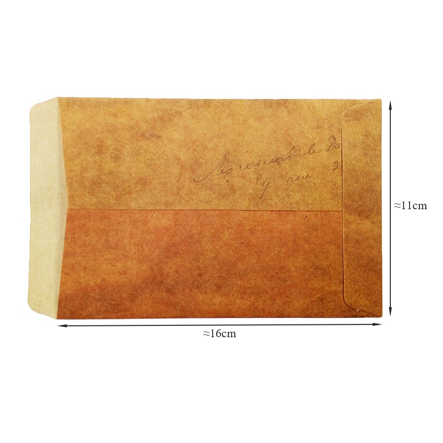 50pcs Classic retro kraft paper brown envelopes antique kraft envelope for wedding Favorites 16*11cm