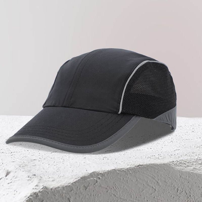 MIER Mesh Running Hat Race Outdoor Sports Baseball Cap Quick Dry Lightweight, Dark Gray
