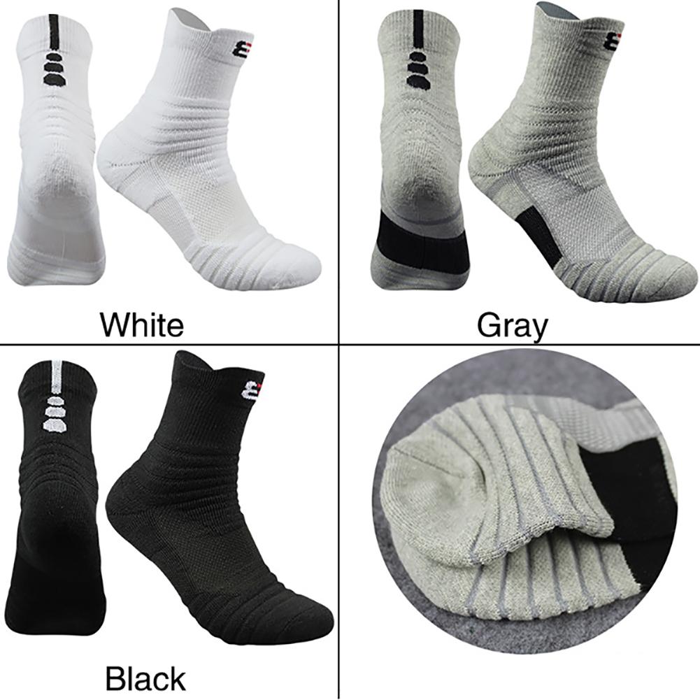 1 par de calcetines de baloncesto para hombre, calcetines deportivos para correr al aire libre, calcetines deportivos antideslizantes para tenis y bádminton