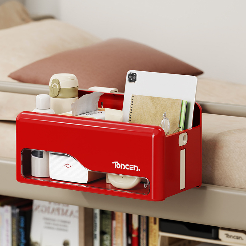 Organizador de escritorio plegable sin taladro para montaje en pared, caja de almacenamiento colgante multicolor para cocina, sala de estar, mesita de noche, gancho de almacenamiento para oficina