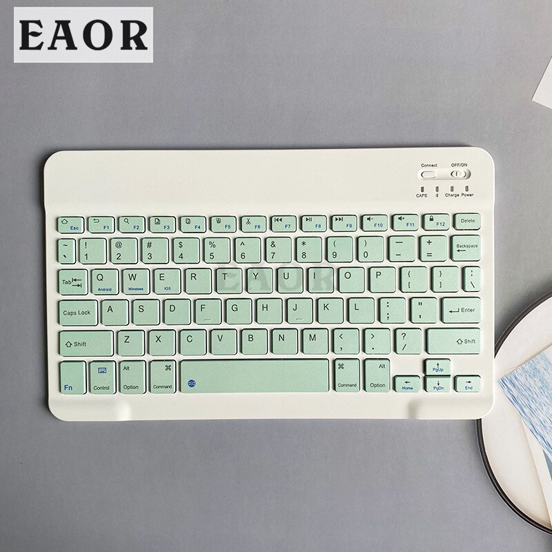 EAOR 80-key Mini Bluetooth Keyboard for iPad Tablet Rechargeable Slim Wireless Keyboard for Android iOS Windows Samsung Huawei