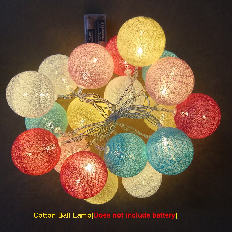 20 Led Katoen Bal Verlichting Voor Kinderen Speelgoed Tent Decoraties Kerst Xmas Wedding Party Baby Bed Fairy Lights 2.2M