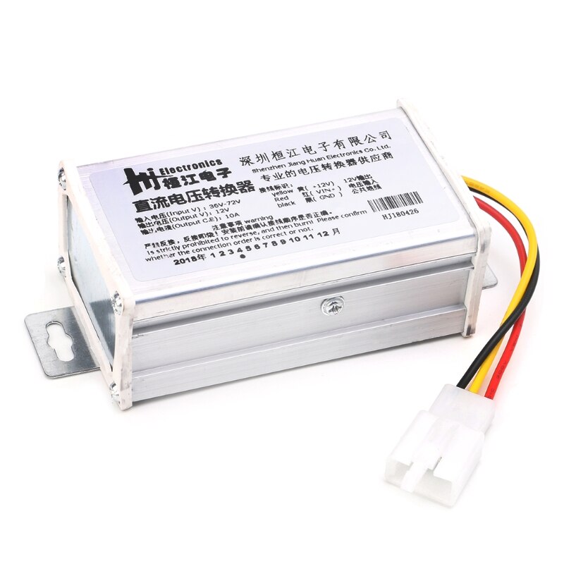 Dc 36V 48V 72V Naar 12V 10A 120W Converter Adapter Transformator Voor E-Bike elektrische