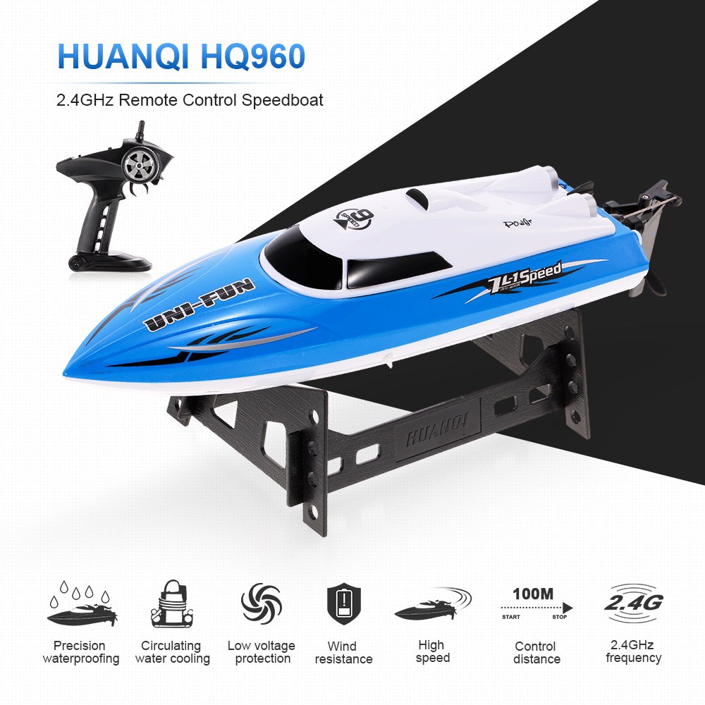 Goolsky RC juguetes para niños RC barco Anti-vuelco lancha motora de control remoto RC de los niños 2,4 GHz 25 km/h