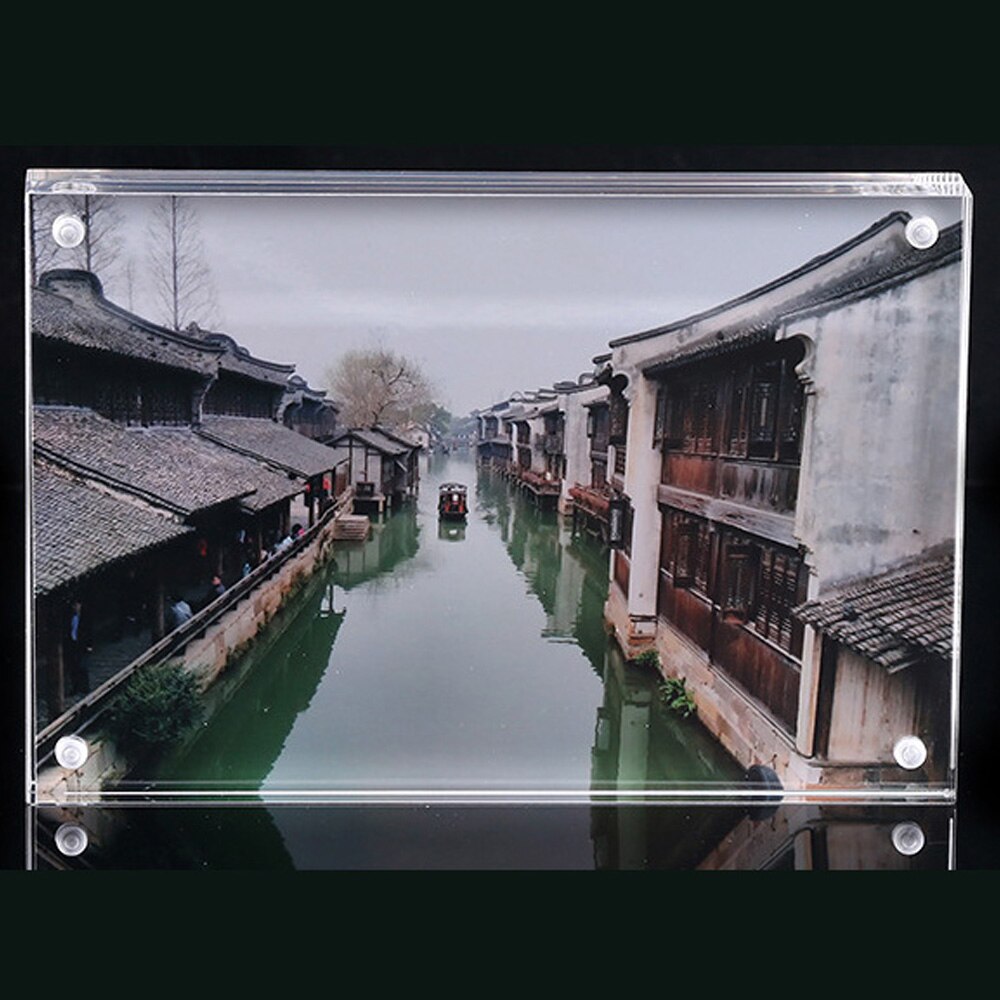 Photo Frame Clear Acrylic Magnetic Picture Photo Frame Decor Holder Wedding Wall Decor Graduation Party Props Picture frame