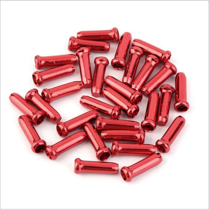 30 st cykel linje rör kabel lock svans växellåda cykel broms wire cap aluminium legering färgglad svans hatt