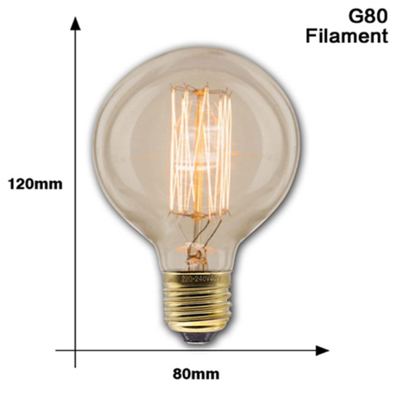 Retro żarówka Edison E27 220V 40W ST64 G80 T45 A19 Ampułka Vintage Edison Żarówka Żarówka Żarówka do domu Decor: Niebieski