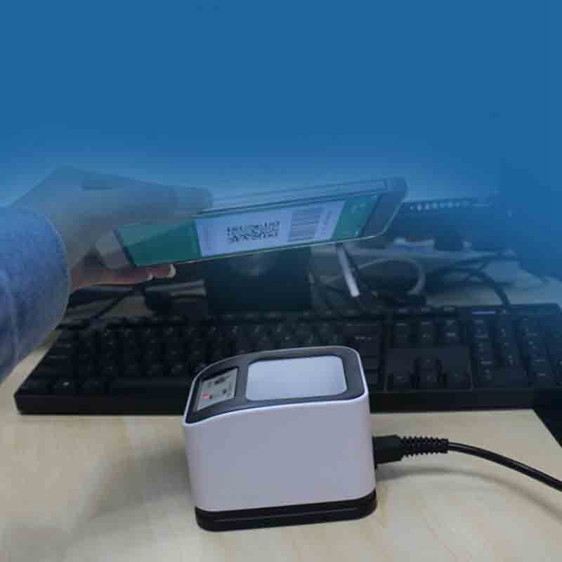 Hands Free 1D/2D QR Barcode Scanner Omnidirectional Barcode Scanner Platform 2200H Desktop Auto Sense RS232 Interface