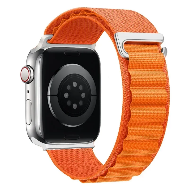 Alpine Loop Strap For Apple Watch Ultra 2 Band 9 8 7 49mm 45mm 41mm Nylon Sports Bracelet iWatch 10 6 5 4SE 44/40mm 46/42mm Belt: Orange / 12mm