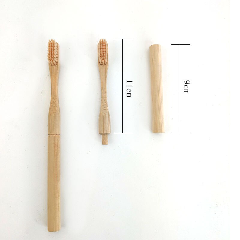 Di bambù Spazzolino Da Denti con il tappo-in di Ricambio Teste della Spazzola Cambiamento Testa ToothBush Cura Dei Denti Spazzole per Pulizia per I viaggi Soggiorno Bagno