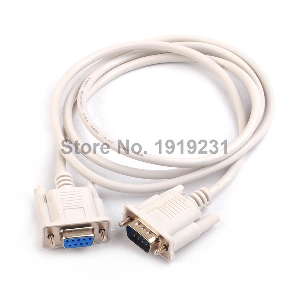 1PCS Serial Extension Cable RS232 Serial Data Cable 1.5 m DB9 Serial Male to Female 9 Pin Cross Type