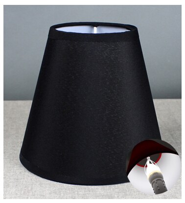 E27 e14 handgjorda linne lampskärm för vägglampa rustik sovrum sängkant mini bordslampa country retro lampskärm ljuskrona lock: E14 svarta