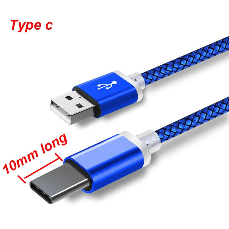 Cable de carga USB tipo C de 10mm de largo, conector extendido para Blackview BV9800/BV9600/Pro Oukitel K10000 Max, cargador de USB-C