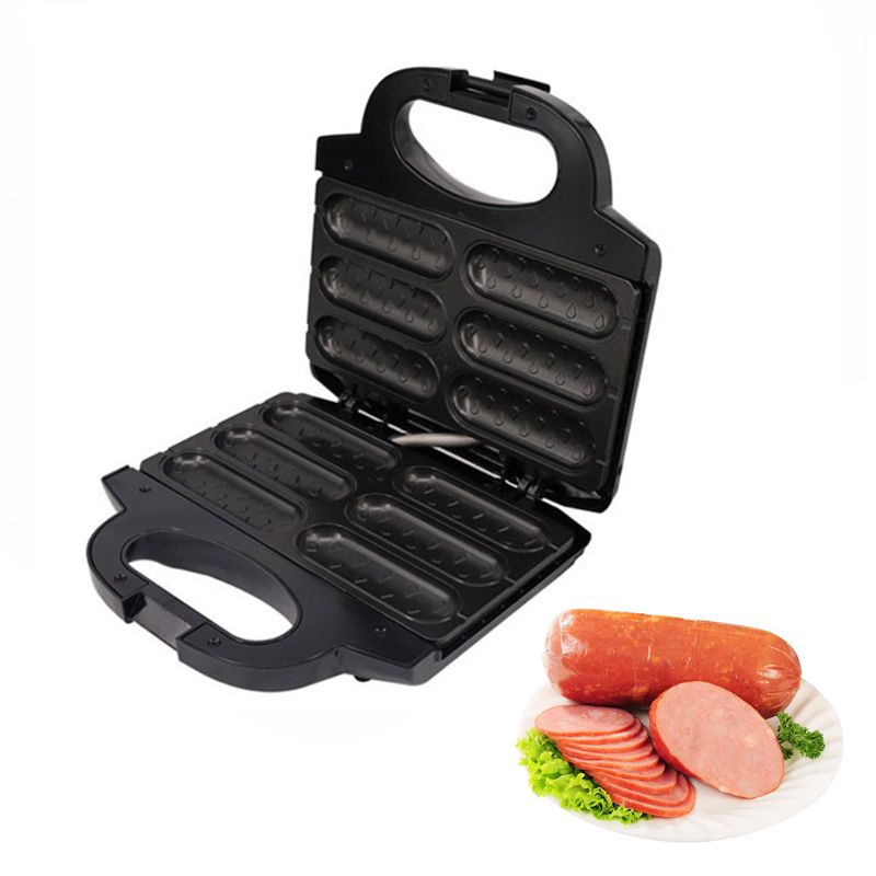 Breakfast Bread Sausage Maker Grill Non-stick Coating Cool Touch Handle Anti-skid Feet Baker Machine Multifunction Utensils