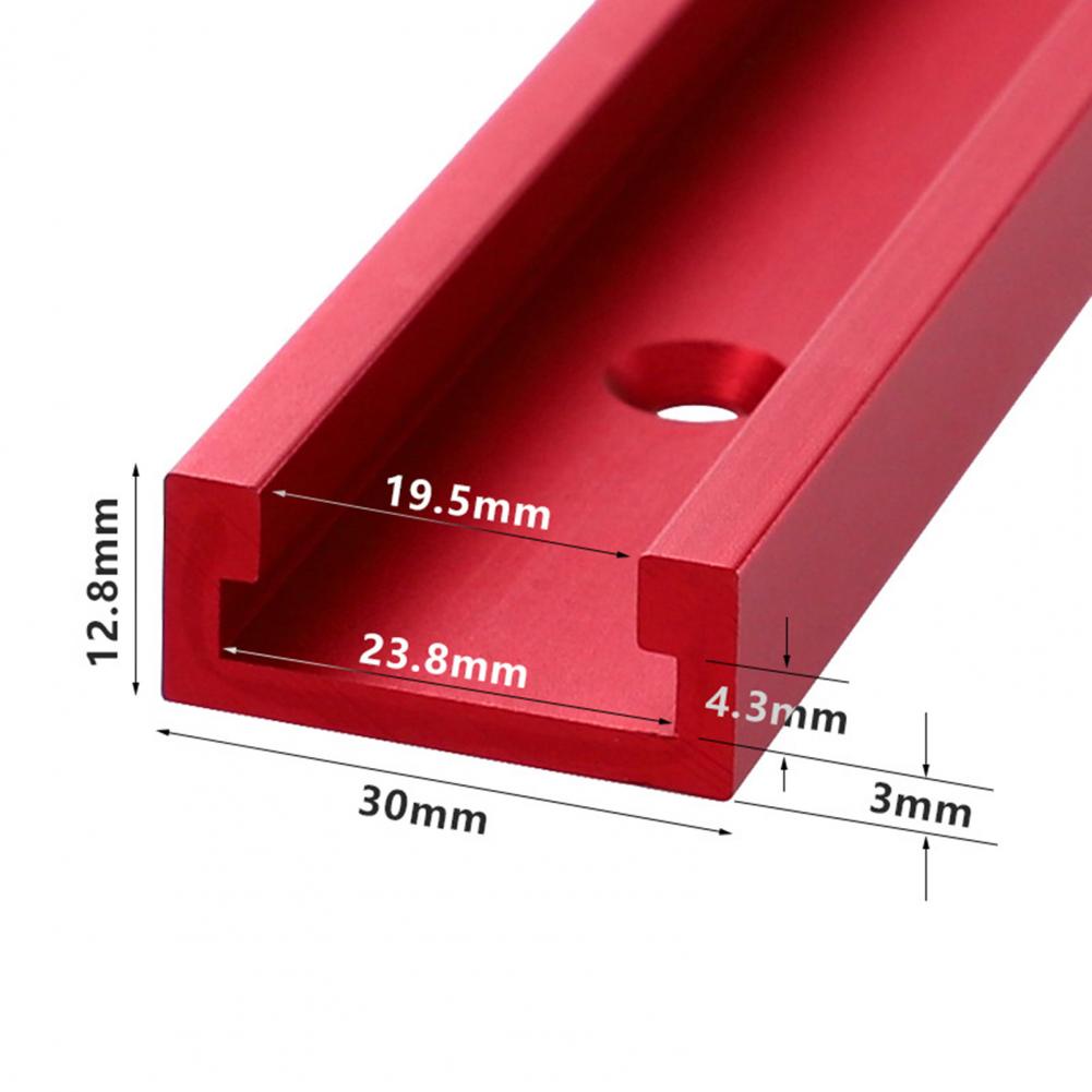 300/400/500mm Miter Slider Aluminium Alloy M6 T-Track Miter Track Jig Fixture Slot Woodworking Sliding Slab Block for Table Saw