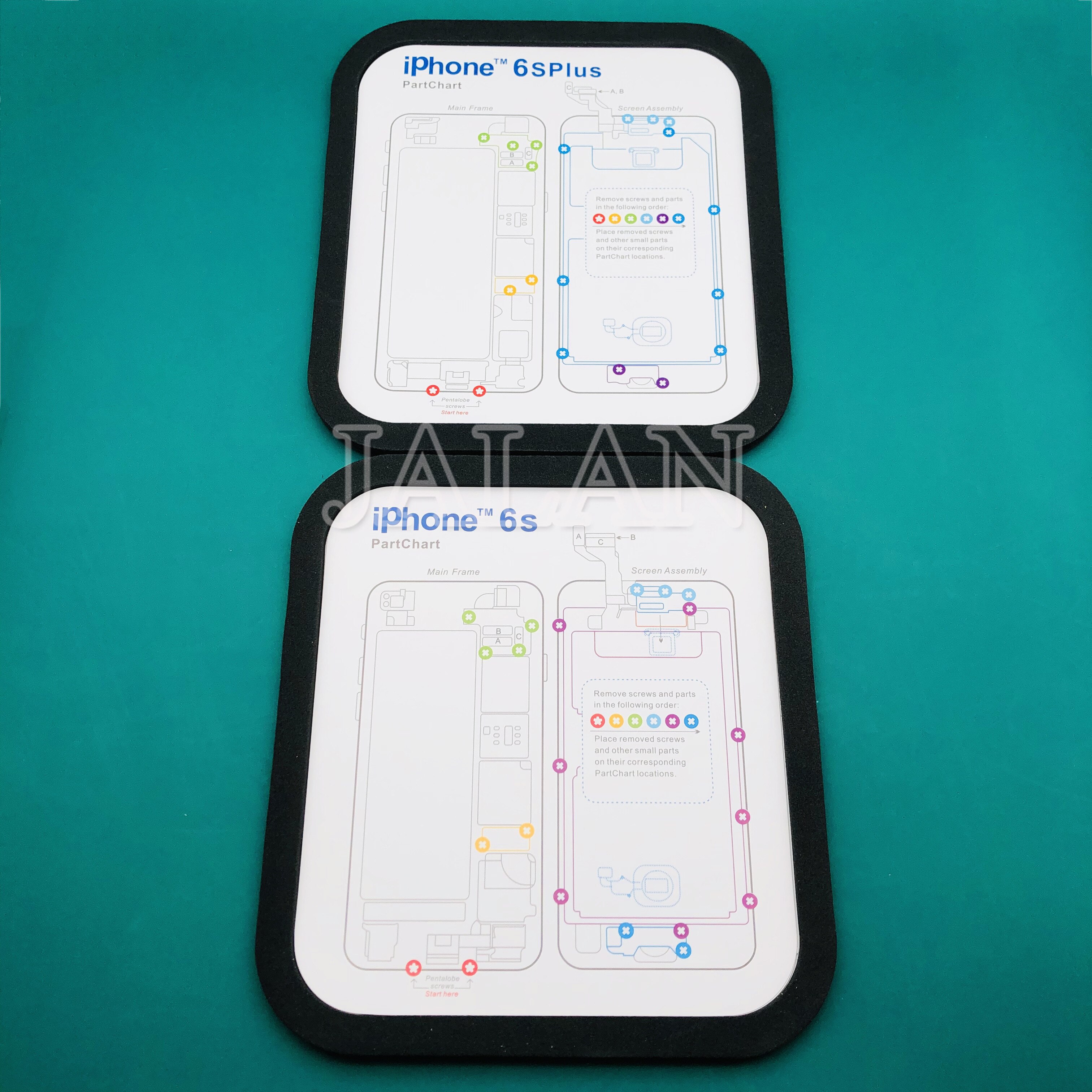 Herramientas de desmontaje para iphone6, 6s, 6p, 6sp, 7, 7p, 8, 8p, X, XS, MAX, XR, tornillos y partes, eliminar/colocar las localizaciones correspondientes